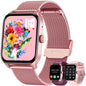Smart Watch for Android/Samsung/iPhone, Activity Fitness Tracker with IP68 Waterproof for Men Women & Kids, Smartwatch with 1.3" Full-Touch Color Screen, Heart Rate & Sleep Monitor (Pink)