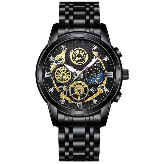 BINBOND 4010 Business Watches for Men Waterproof Stainless Steel Gold Male Wristwatches Relogio Masculino 2022 LESS RATE