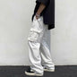 SHOABIFY MEN OVERALLS SOLIDCOLOR CASUAL MULTI-POCKET PANTS