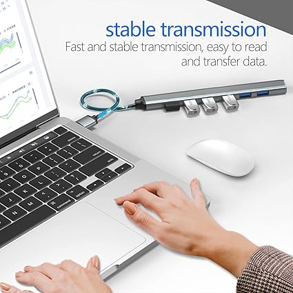 Shoabify USB HUB 3.0 Aluminum Alloy 7-Port Expander